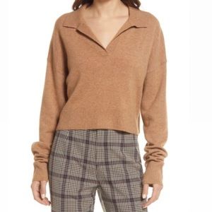 J. Crew | Collar V-Neck Sweater in Camel